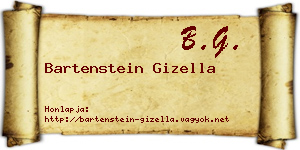 Bartenstein Gizella névjegykártya