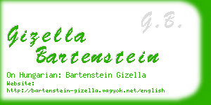 gizella bartenstein business card